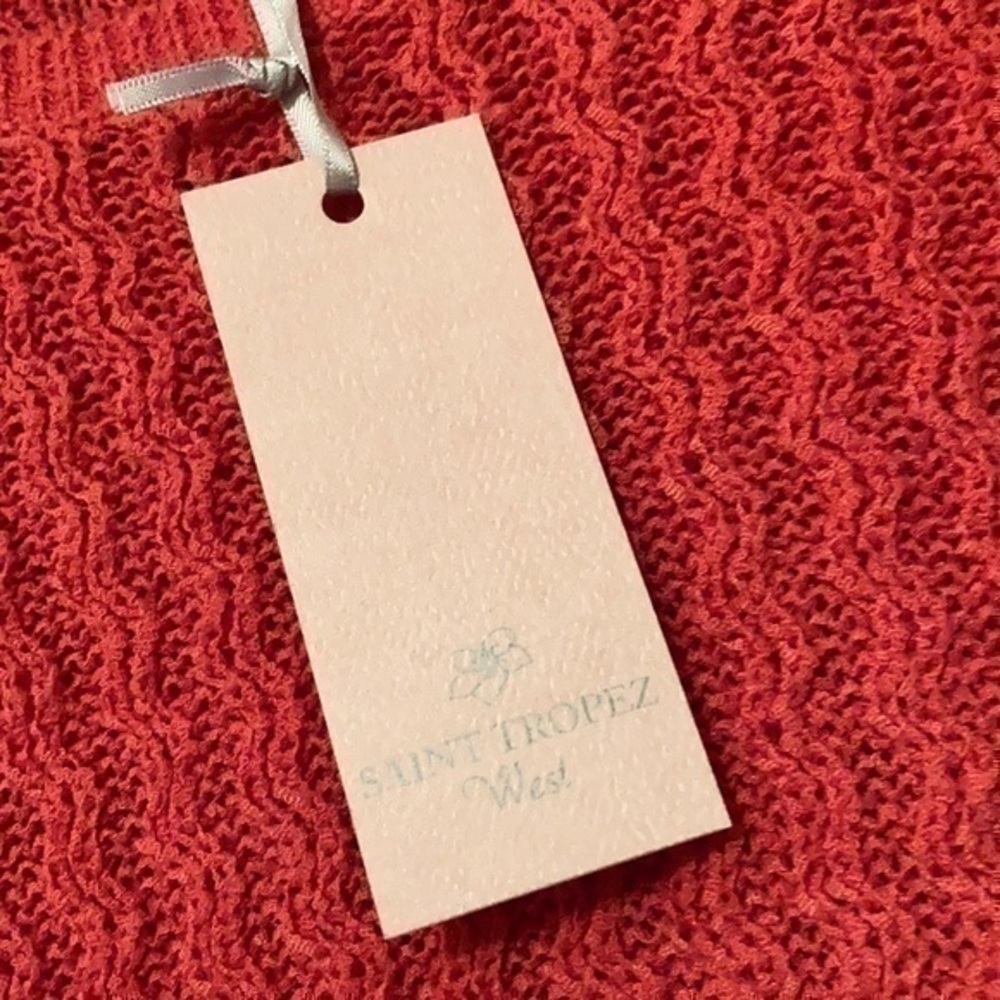 Saint Tropez West coral pink  knit tank top small - Picture 3 of 7